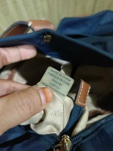 Calvin Klein Navy Blue Tote Bag