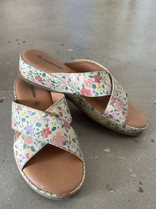 Floral Print Wedge Heels