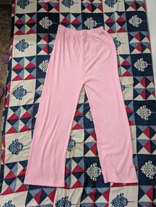 Pink Ribbed Lounge Set