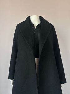Black Wrap Overcoat