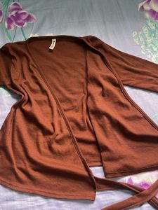 Brown Wrap Top