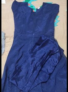 Elegant Blue Ethnic Dress (Set of 2)