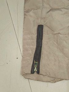 Beige Puffer Coat with Hood