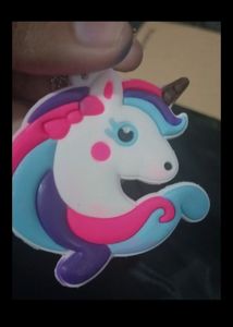 A Rubber Unicorn Keychain