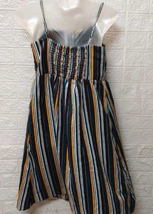 New/ Unused Printed Striped Dress