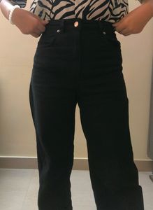H&amp;M Wide Leg Black Jeans