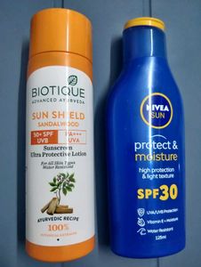 Biotique/ Nivea Sunscreen