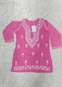 Pink Embroidered Kurta