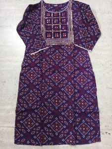Bandhej Kurti In Sale For Summer