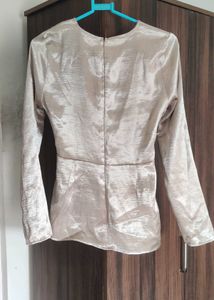 Satin Wrap Top