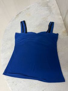Corset Navy Blue Tank Top