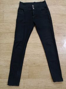 High Waist Black Jeans