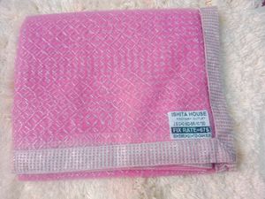 Pink Net Saree