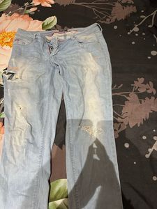 Distressed Denim Jeans