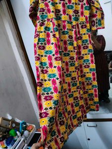 Multicolored Frock Style Anarkali Kurta