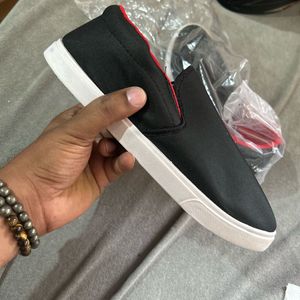 Black Slip-On Casual Shoes