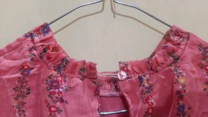 Pink Floral Tiered Mini Dress