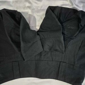 Micro Mini Black Pleated Skorts Bubble Skirt