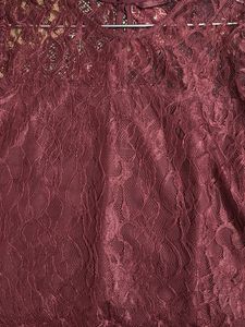 Maroon Lace Top