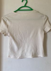 H&amp;M Mickey Mouse Ribbed Crop Top