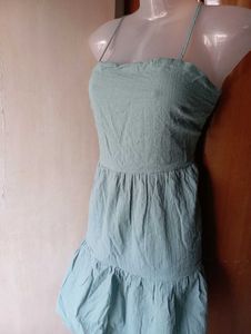 Mint Green Ruffle Hem Dress