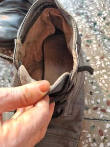 Brown Leather Lace-Up Boots