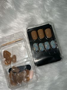 Nude Shade Swirl Presson Nails