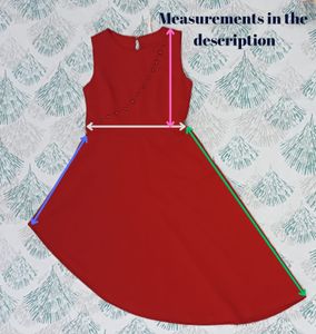 Red Party Dress One Piece.