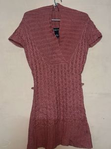 Knit Mini Dress - Casual Style