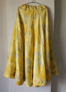 Yellow Printed Flare Ghaghra 😍