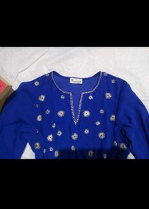 Blue Embroidered Kurti 🧿💙💙