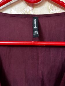 Burgundy Wrap Sleeveless Top