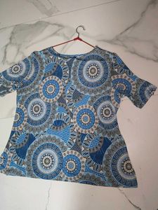 Blue Patterned T-Shirt