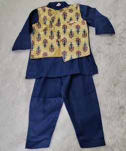 Boys Ethnic Kurta Pyjama With Jacket