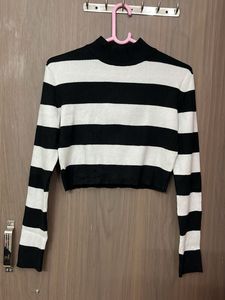 SHEIN brandedStriped Cropped woollen top size M