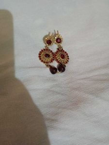 Earrings With Golden Bangle