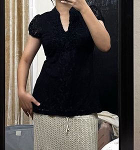 vintage black shirt v neck