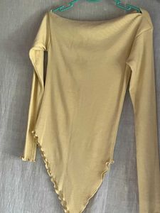 Unique Yellow Asymmetrical Top