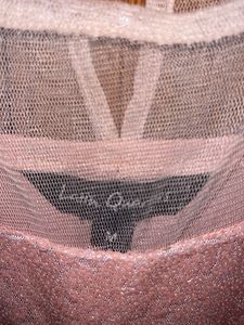 Pink Sequin Top with Mesh Detail