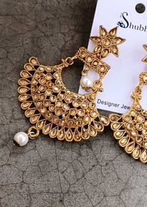Golden Designer Earrings