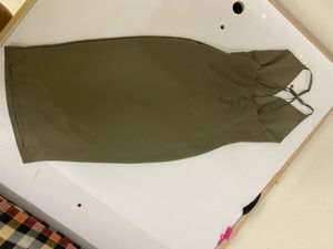 Green Beautiful Neck And Back Dress