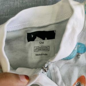 Burt&#39;s Bees Baby Zipper Romper ♥️