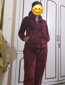 Zivame Winters Love Fur Night Suit
