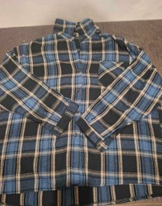 Blue Plaid Flannel Shirt