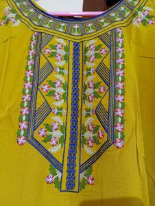 Golden Yellow Kurta For Summer