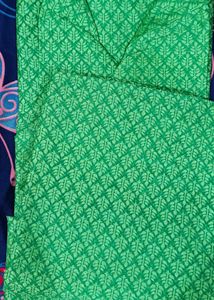 Festive Green Chikan Work Kurta Pajama Set For Men