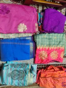 Assorted Women's Ethnic Sarees (6 pieces)