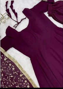 Purple 💜 Georgette Anarkali Dress For Women