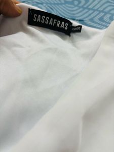 White Flowy Sleeve dress