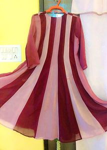 Striped Tunic Top With Salwar